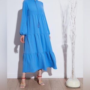 Elegant Blue Maxi Dress
